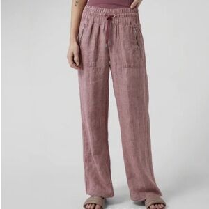 Athleta Cabo women’s wide leg linen pants size 20